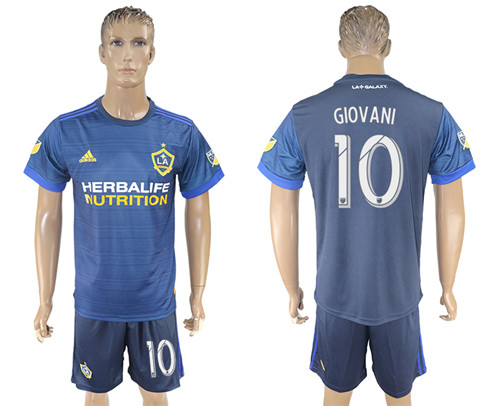 2017 18 Los Angeles Galaxy 10 GIOVANI Away Soccer Jersey