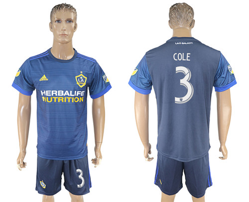 2017 18 Los Angeles Galaxy 3 COLE Away Soccer Jersey