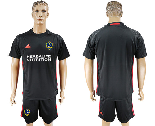 2017 18 Los Angeles Galaxy Black Goalkeeper Soccer Jersey