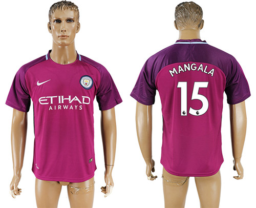 2017 18 Manchester City 15 MANGALA Away Thailand Soccer Jersey