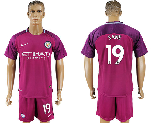 2017 18 Manchester City 19 SANE Away Soccer Jersey