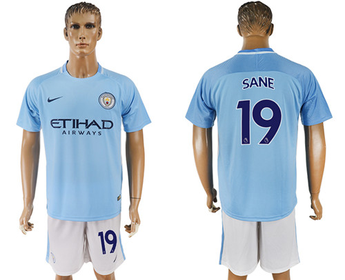 2017 18 Manchester City 19 SANE Home Soccer Jersey