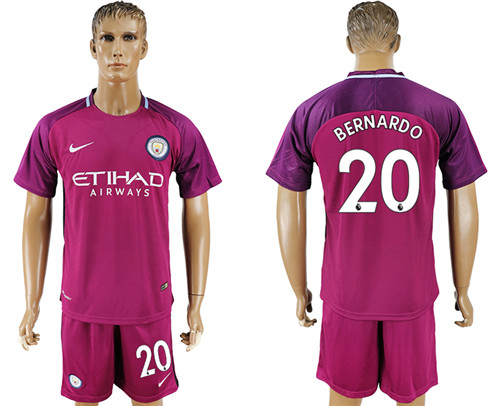 2017 18 Manchester City 20 BERNARDO Away Soccer Jersey