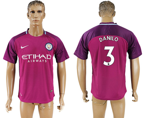 2017 18 Manchester City 3 DANILO Away Thailand Soccer Jersey