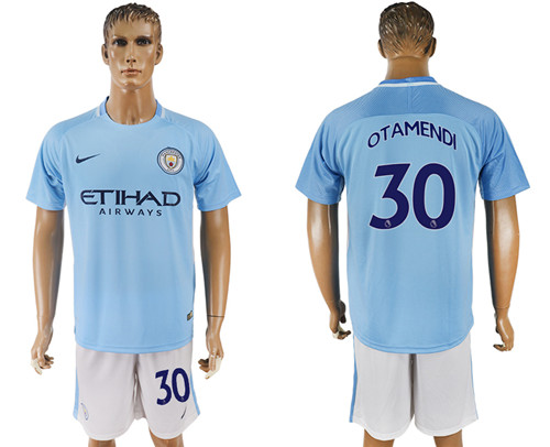 2017 18 Manchester City 30 OTAMENDI Home Soccer Jersey