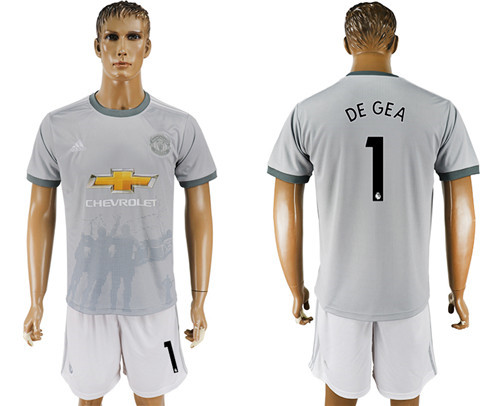 2017 18 Manchester United 1 DE GEA Third Away Soccer Jersey