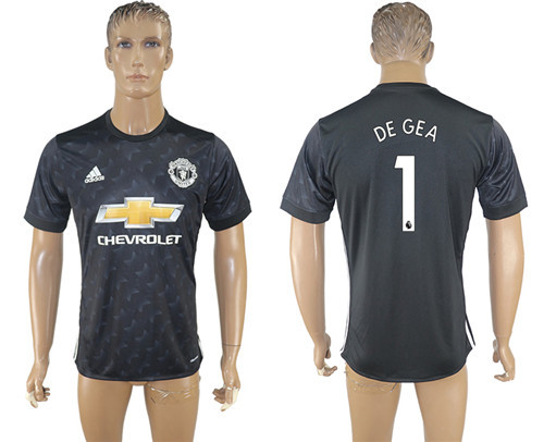 2017 18 Manchester United 1 DE GEA Third Away Thailand Soccer Jersey