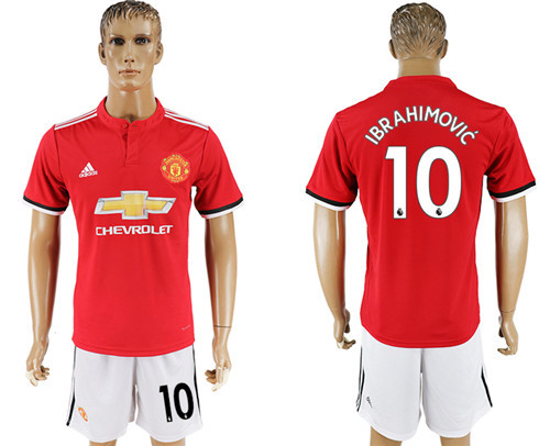 2017 18 Manchester United 10 IBRAHIMOVIC Home Soccer Jersey