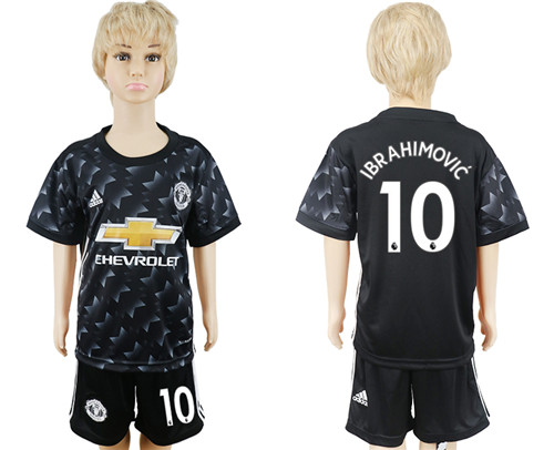 2017 18 Manchester United 10 IBRAHIMOVIC Youth Away Soccer Jersey
