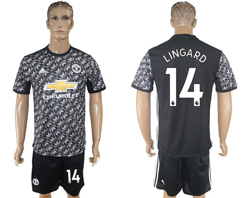 2017 18 Manchester United 14 LINGARD Away Soccer Jersey