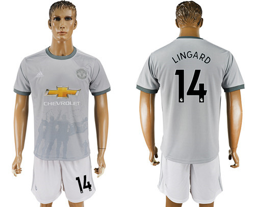 2017 18 Manchester United 14 LINGARD Third Away Soccer Jersey