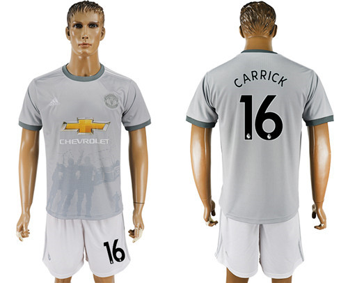 2017 18 Manchester United 16 CARRICK Third Away Soccer Jersey