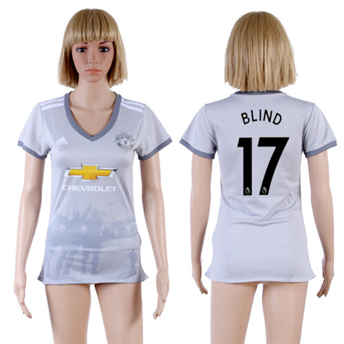 2017 18 Manchester United 17 BLIND Third Away Women Soccer Jersey