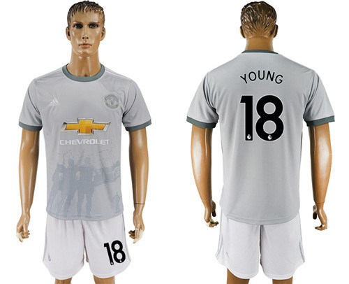 2017 18 Manchester United 18 YOUNG Third Away Soccer Jersey