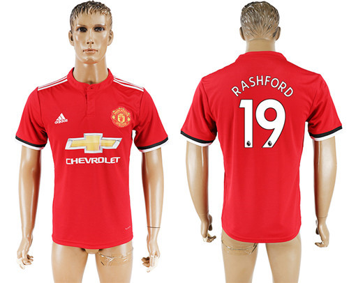 2017 18 Manchester United 19 RASHFORD Home Thailand Soccer Jersey