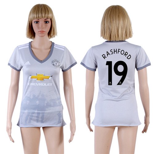 2017 18 Manchester United 19 RASHFORD Third Away Women Soccer Jersey