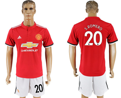 2017 18 Manchester United 20 S.ROMERO Home Soccer Jersey
