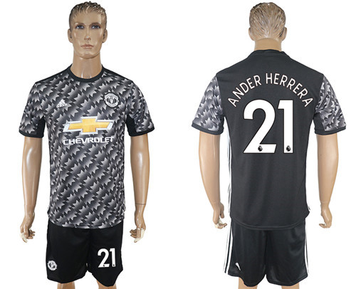 2017 18 Manchester United 21 ANDER HERRERA Away Soccer Jersey