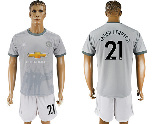 2017 18 Manchester United 21 ANDER HERRERA Third Away Soccer Jersey