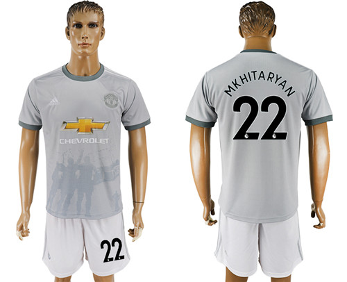 2017 18 Manchester United 22 MKHITARYAN Third Away Soccer Jersey