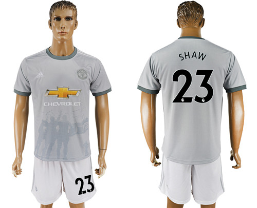 2017 18 Manchester United 23 SHAW Third Away Soccer Jersey