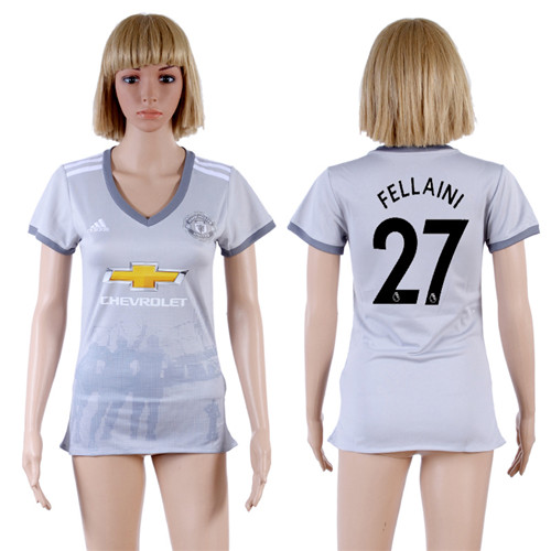 2017 18 Manchester United 27 FELLAINI Third Away Women Soccer Jersey