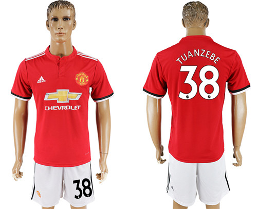 2017 18 Manchester United 38 TUANZEBE Home Soccer Jersey
