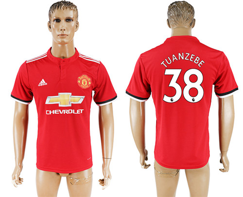 2017 18 Manchester United 38 TUANZEBE Home Thailand Soccer Jersey