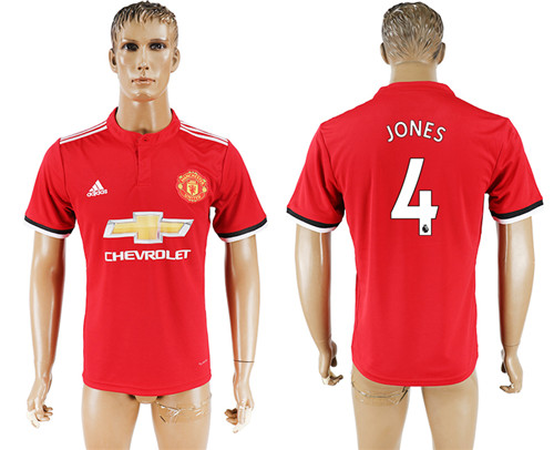 2017 18 Manchester United 4 JONES Home Thailand Soccer Jersey