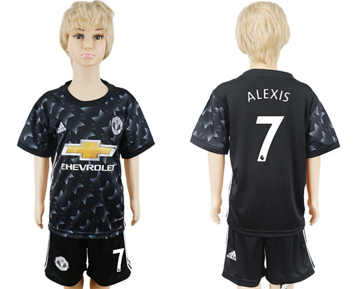2017 18 Manchester United 7 ALEXIS Away Youth Soccer Jersey