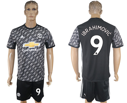 2017 18 Manchester United 9 IBRAHIMOVIC Away Soccer Jersey