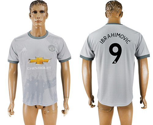 2017 18 Manchester United 9 IBRAHIMOVIC Away Thailand Soccer Jersey