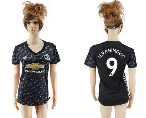 2017 18 Manchester United 9 IBRAHIMOVIC Away Women Soccer Jersey