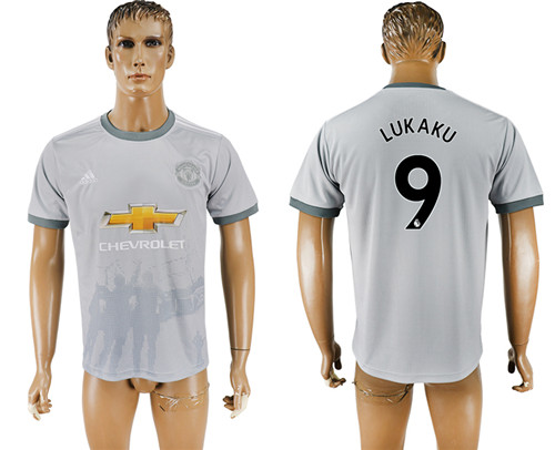 2017 18 Manchester United 9 LUKAKU Away Thailand Soccer Jersey