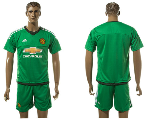 2017 18 Manchester United Green Goalkeeper Soccer Jersey