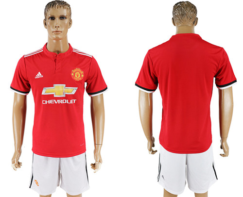 2017 18 Manchester United Home Soccer Jersey