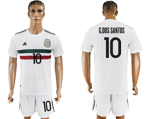 2017 18 Mexico 10 G.DOS SANTOS Away Soccer Jersey