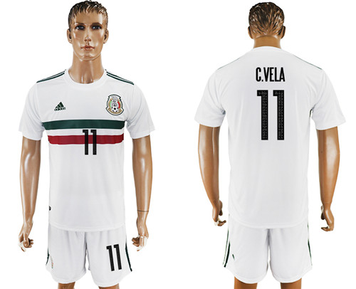 2017 18 Mexico 11 C.VELA Away Soccer Jersey