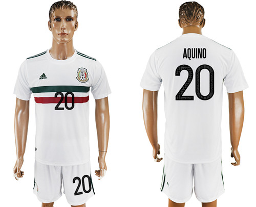 2017 18 Mexico 20 AQUINO Away Soccer Jersey