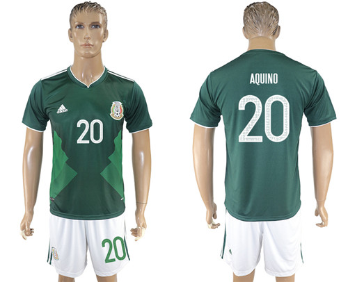 2017 18 Mexico 20 AQUINO Home Soccer Jersey