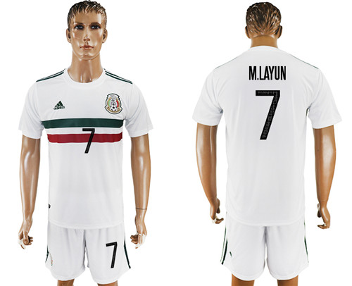 2017 18 Mexico 7 M.LAYUN Away Soccer Jersey