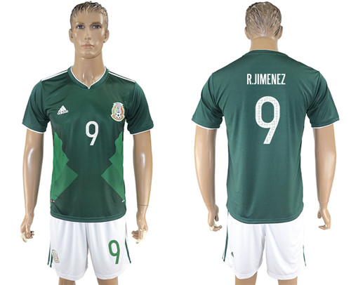 2017 18 Mexico 9 R.JIMENEZ Home Soccer Jersey