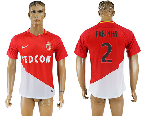 2017 18 Monaco 2 FABINHO Home Thailand Soccer Jersey