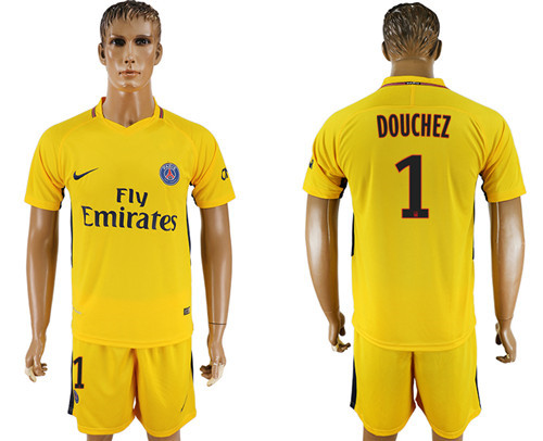 2017 18 Paris Saint Germain 1 DOUCHEZ Away Soccer Jersey