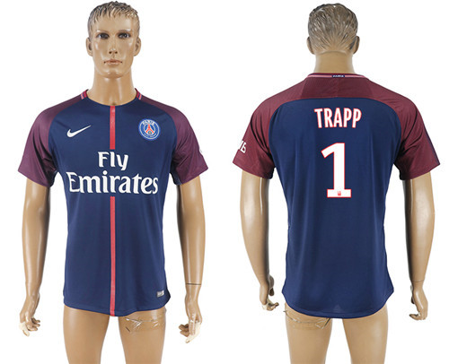 2017 18 Paris Saint Germain 1 TRAPP Home Thailand Soccer Jersey