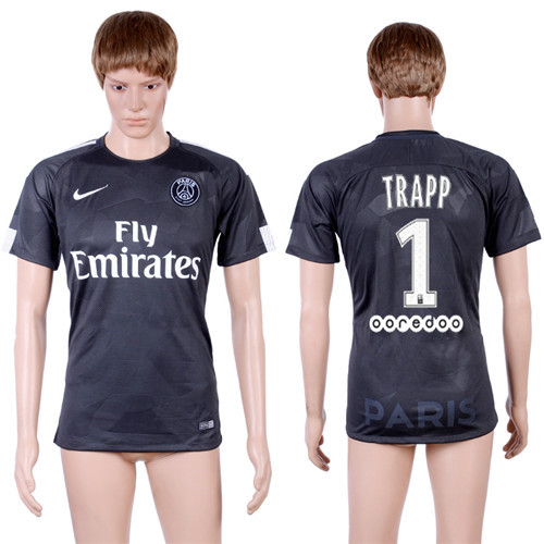 2017 18 Paris Saint Germain 1 TRAPP Third Away Thailand Soccer Jersey