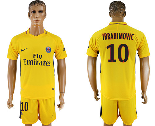 2017 18 Paris Saint Germain 10 IBRAHIMOVIC Away Soccer Jersey