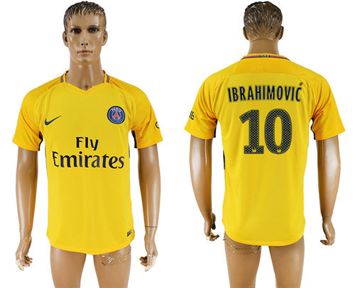 2017 18 Paris Saint Germain 10 IBRAHIMOVIC Away Thailand Soccer Jersey