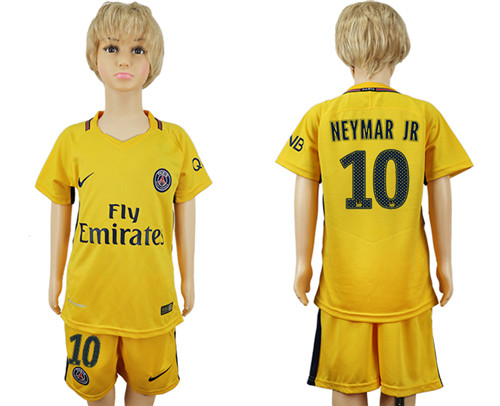 2017 18 Paris Saint Germain 10 NEYMAR JR Away Youth Soccer Jersey