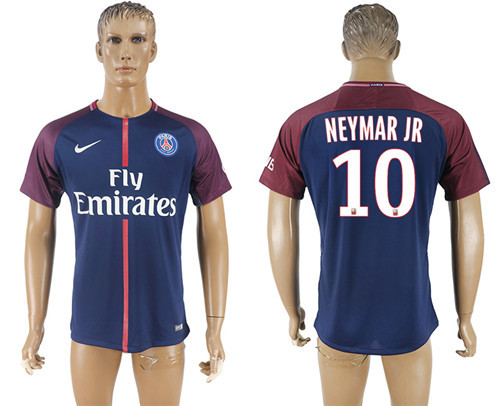 2017 18 Paris Saint Germain 10 NEYMAR JR Home Thailand Soccer Jersey